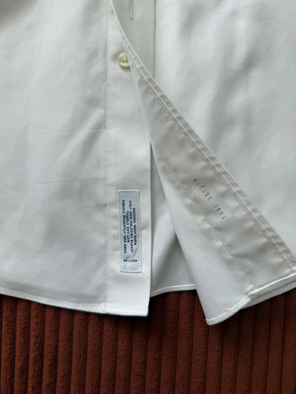 Brooks Brothers White Men's Long-Sleeve Button-Down Shirt